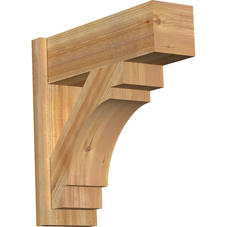 Merced Block Rough Sawn Outlooker, Western Red Cedar, 8W X 24D X 24H